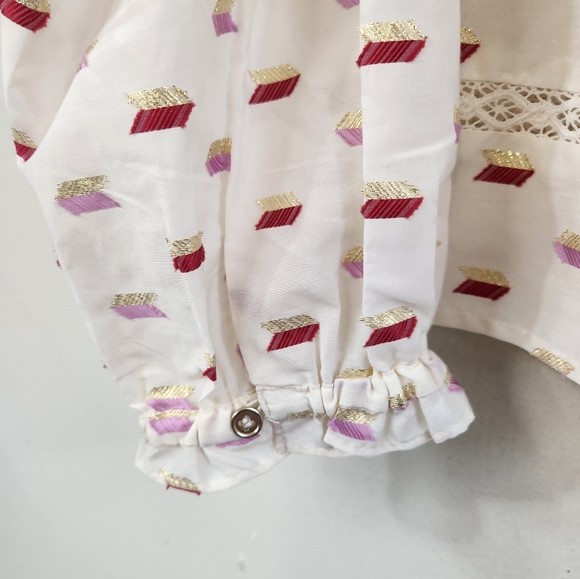 J. Crew White and Pink Patterned Blouse - Picture 4 of 8